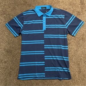 G/Fore G4 NWT Men's 2XL Polo Shirt Blue Stripe G4MF22K51 NWT